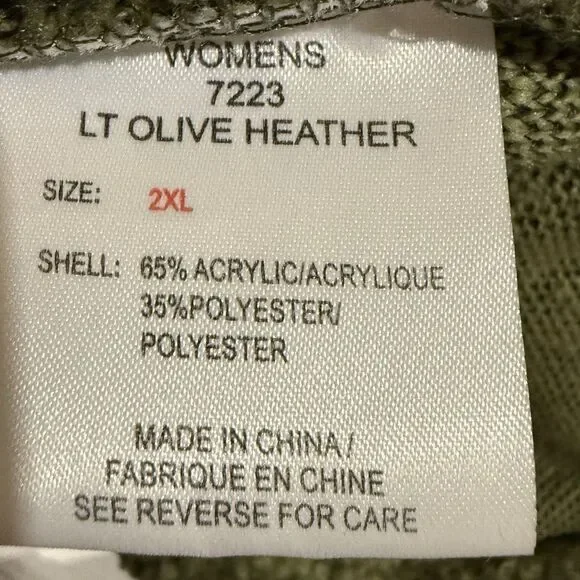 WOOLRICH Vintage Women‎ Sz 2x Jacket Forest Green Sherpa Fleece Teddy - Picture 6 of 6